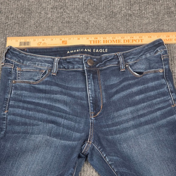 American Eagle Outfitters Women's Jeans Size 16X28 Regular Blue Denim Stretch - Picture 7 of 9